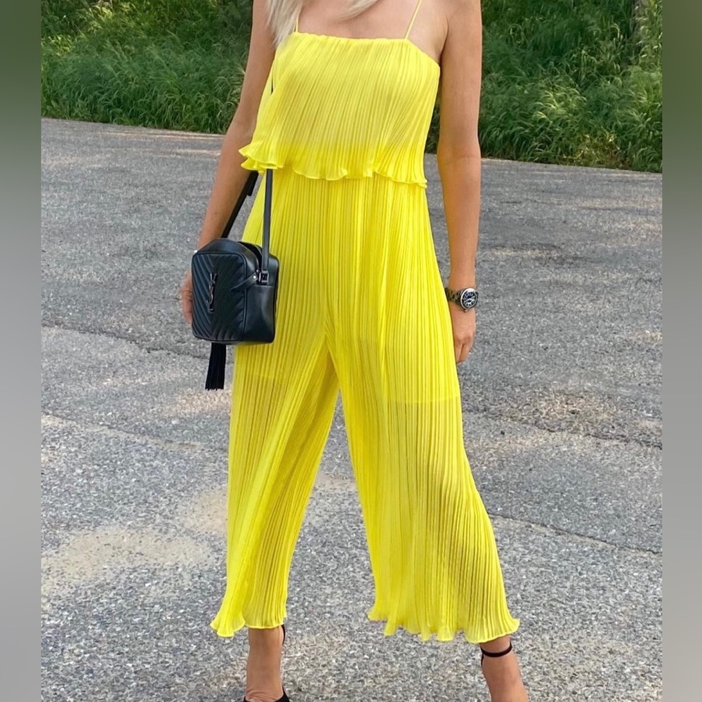 Zara jumpsuit. Bright yellow. Only worn once